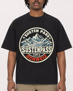 Mockup Boxy Heavyweight Tee Black male close-up 04