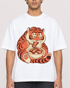 Mockup Boxy Heavyweight Tee White male close-up 10