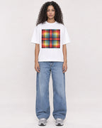 Mockup Boxy Heavyweight Tee White female full-body 10