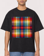 Mockup Boxy Heavyweight Tee Black male close-up 10