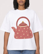 Mockup Boxy Heavyweight Tee White female close-up 15