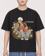 Mockup Boxy Heavyweight Tee Black male close-up 31