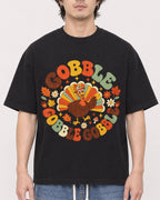 Mockup Boxy Heavyweight Tee Black male close-up 03