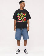 Mockup Boxy Heavyweight Tee Black male full-body 15
