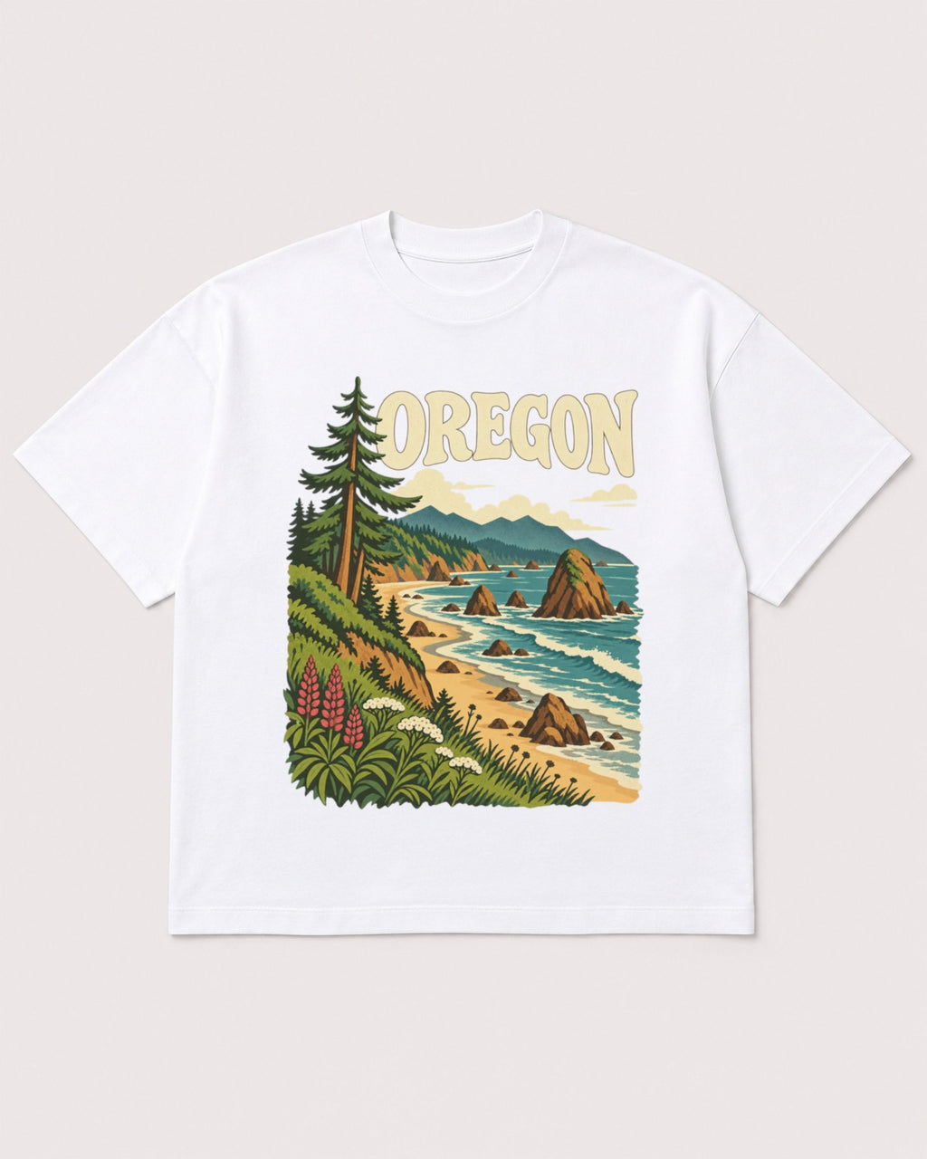 Mockup Boxy Heavyweight Tee White product