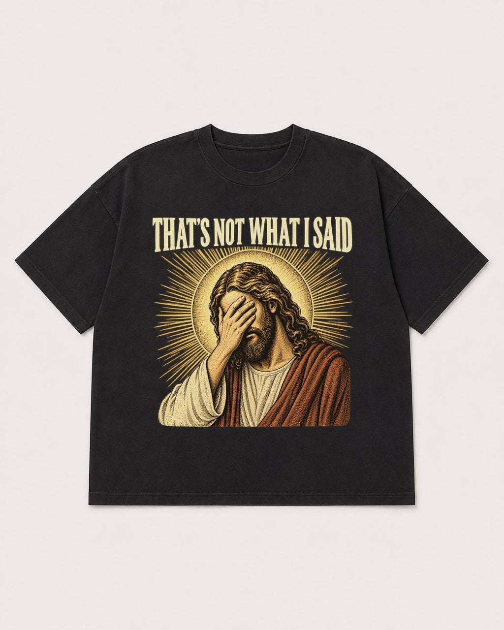 Mockup Boxy Heavyweight Tee Black product