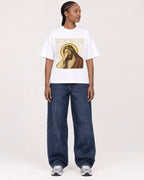 Mockup Boxy Heavyweight Tee White female full-body 44