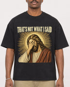 Mockup Boxy Heavyweight Tee Black male close-up 44