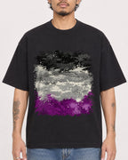 Mockup Boxy Heavyweight Tee Black male close-up 42