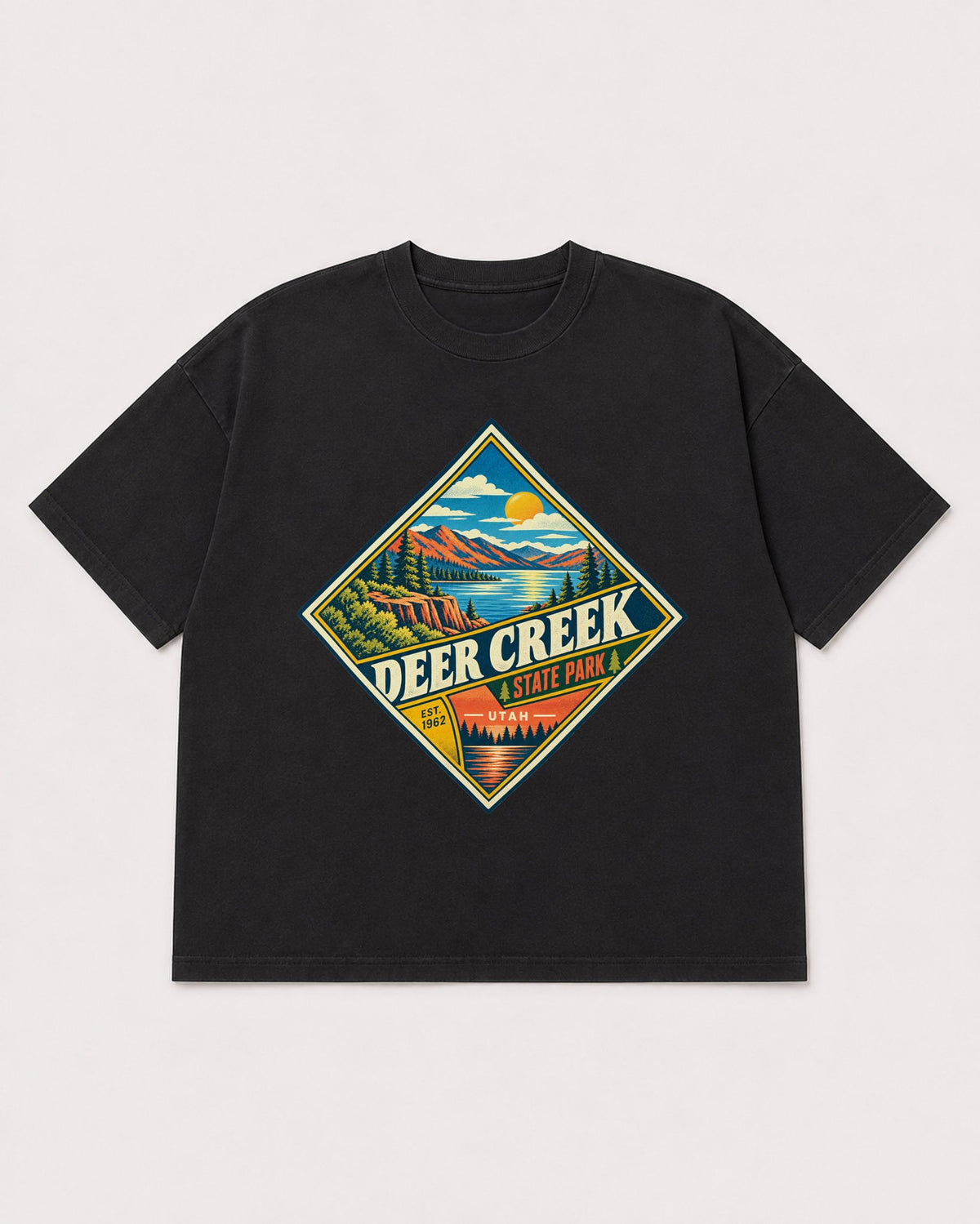 Mockup Boxy Heavyweight Tee Black product