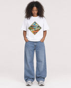 Mockup Boxy Heavyweight Tee White female full-body 05