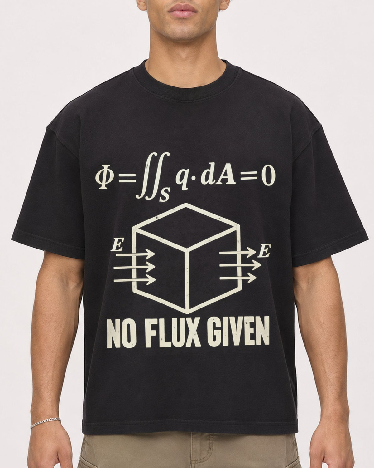 Mockup Boxy Heavyweight Tee Black male close-up 20