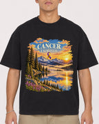 Mockup Boxy Heavyweight Tee Black male close-up 16