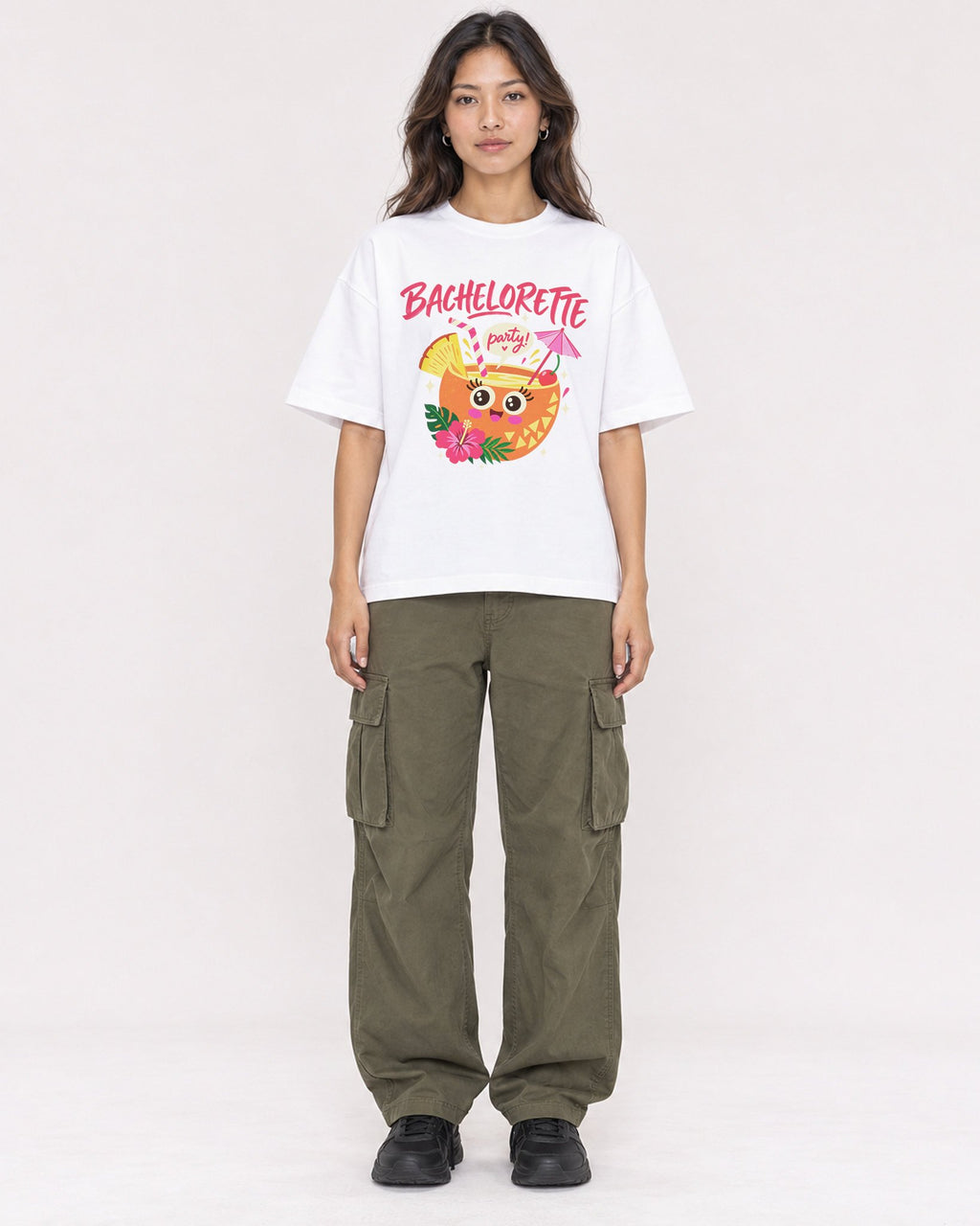 Mockup Boxy Heavyweight Tee White female full-body 02