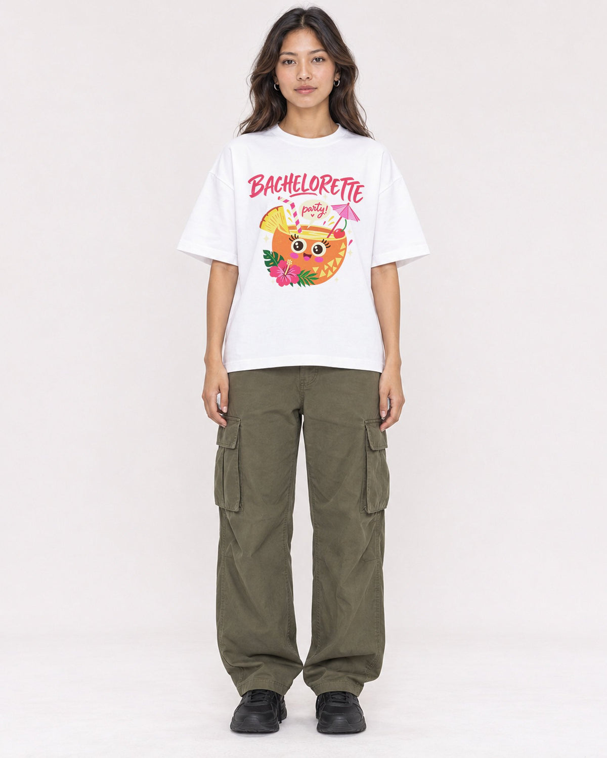 Mockup Boxy Heavyweight Tee White female full-body 02