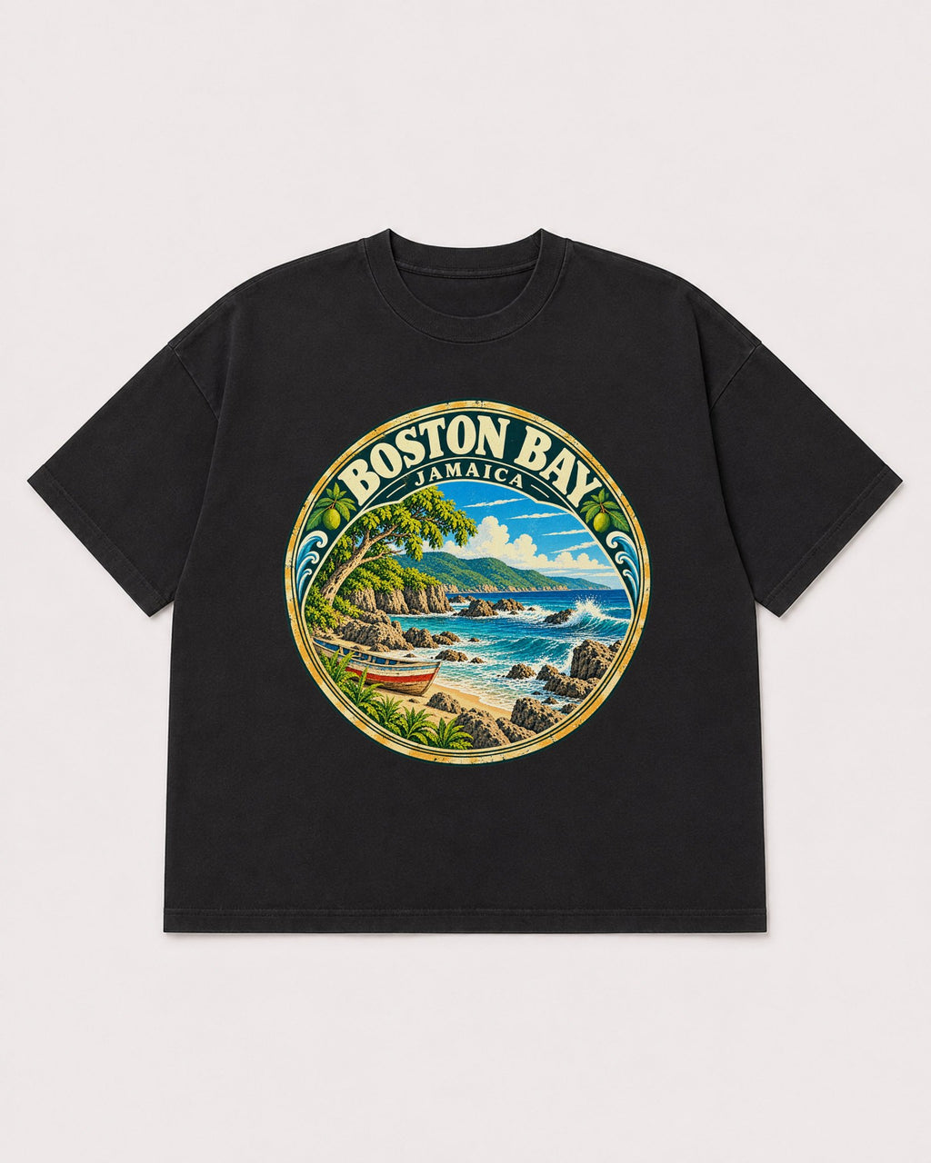 Mockup Boxy Heavyweight Tee Black product