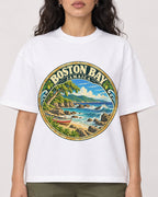 Mockup Boxy Heavyweight Tee White female close-up 07