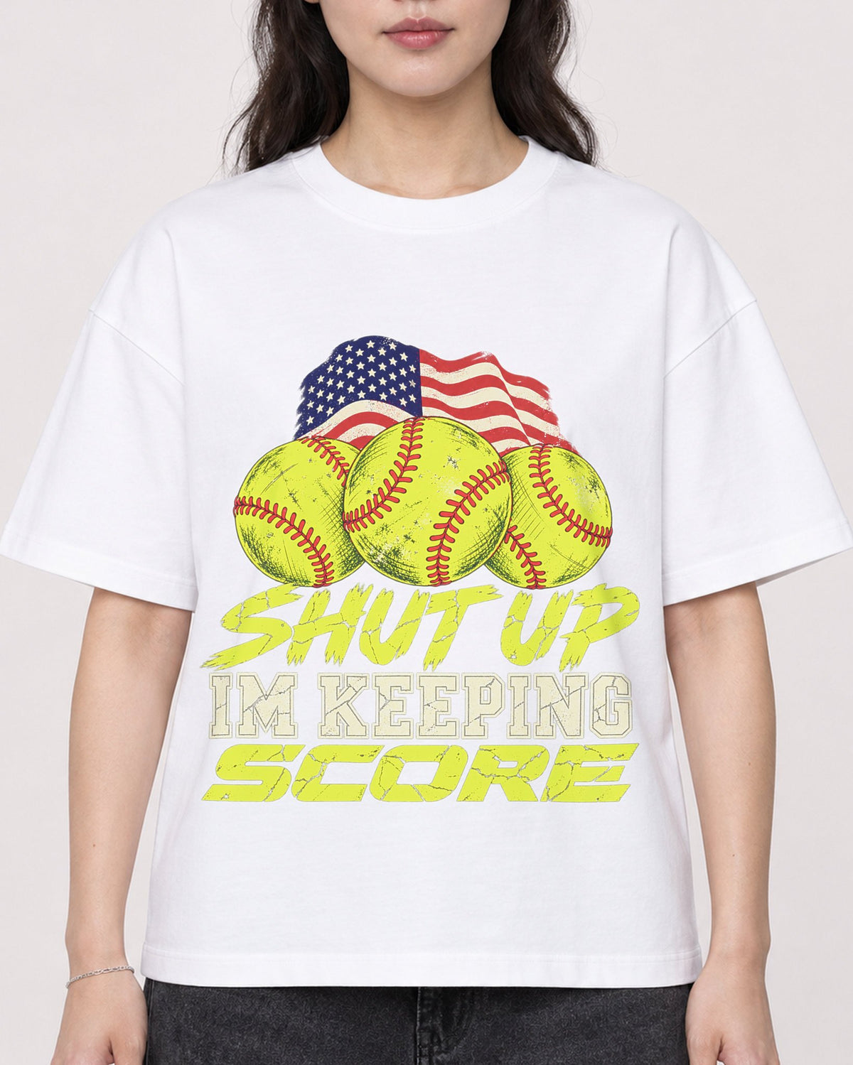 Mockup Boxy Heavyweight Tee White female close-up 03