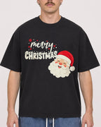 Mockup Boxy Heavyweight Tee Black male close-up 19