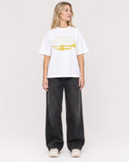 Mockup Boxy Heavyweight Tee White female full-body 08