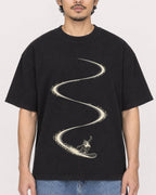 Mockup Boxy Heavyweight Tee Black male close-up 02