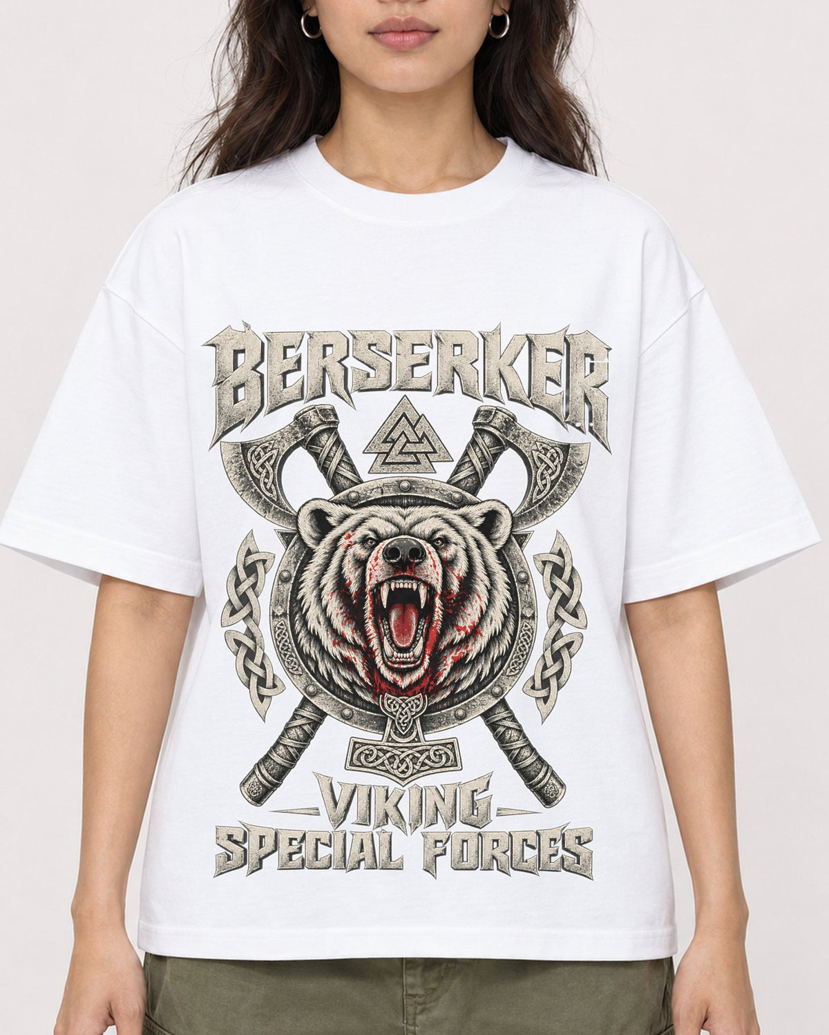Mockup Boxy Heavyweight Tee White female close-up 02