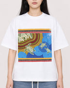 Mockup Boxy Heavyweight Tee White female close-up 01