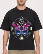 Mockup Boxy Heavyweight Tee Black male close-up 08