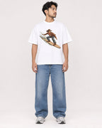 Mockup Boxy Heavyweight Tee White male full-body 02