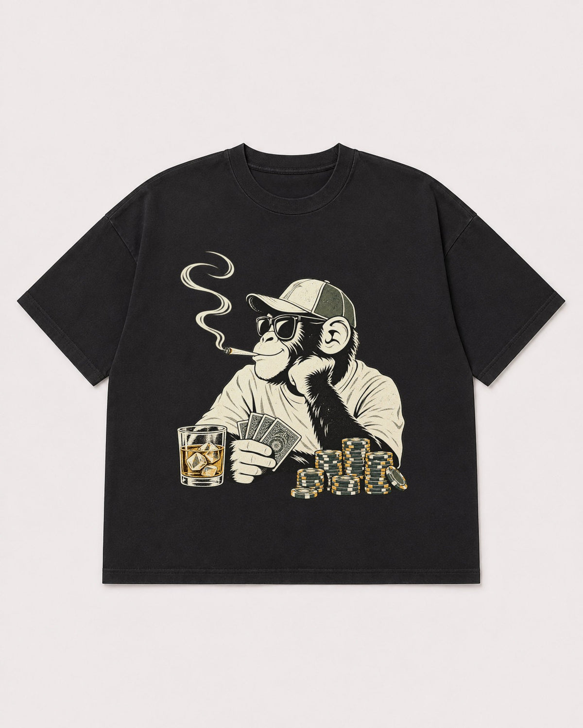 Mockup Boxy Heavyweight Tee Black product