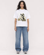 Mockup Boxy Heavyweight Tee White female full-body 30