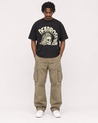 Mockup Boxy Heavyweight Tee Black male full-body 04
