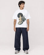 Mockup Boxy Heavyweight Tee White male full-body 06