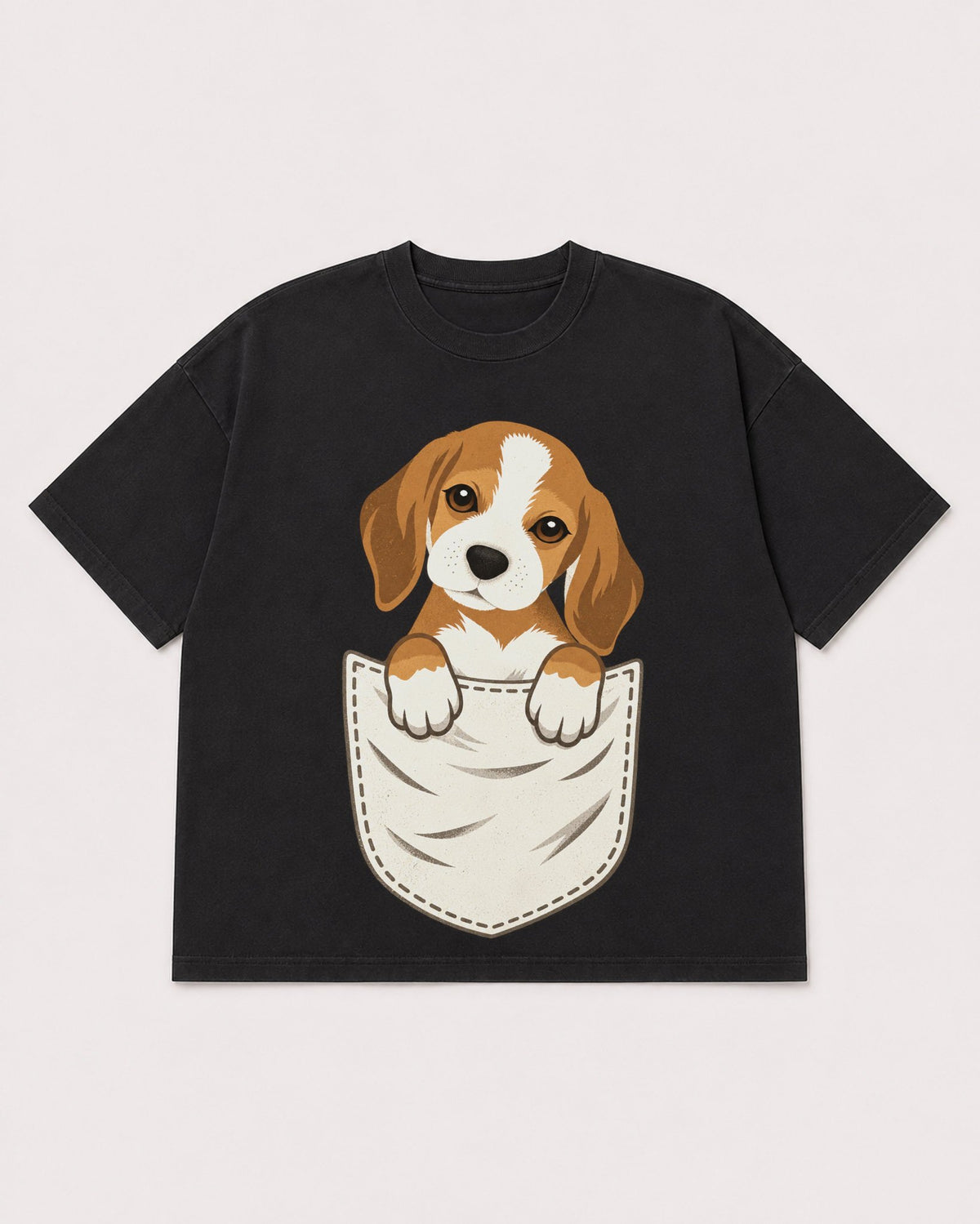 Mockup Boxy Heavyweight Tee Black product