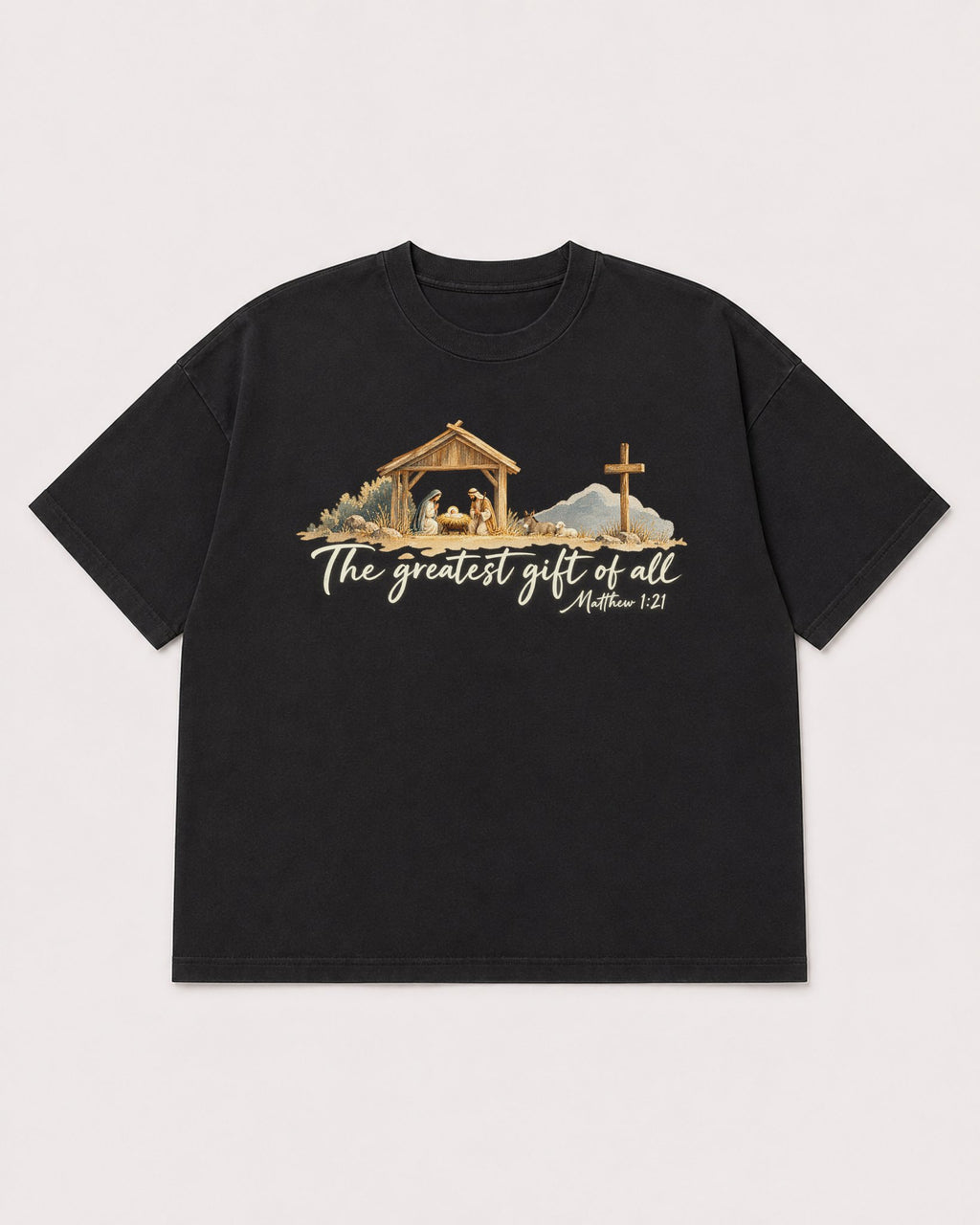 Mockup Boxy Heavyweight Tee Black product