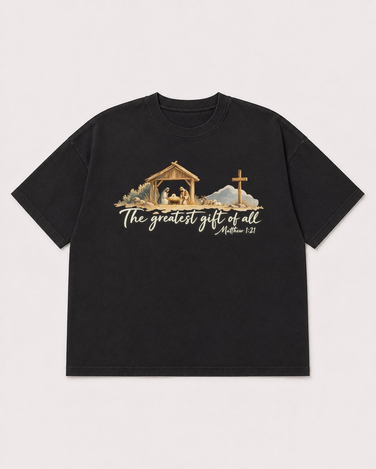Mockup Boxy Heavyweight Tee Black product