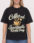Mockup Boxy Heavyweight Tee Black female close-up 08