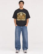 Mockup Boxy Heavyweight Tee Black male full-body 10