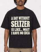 Mockup Boxy Heavyweight Tee Black male close-up 04