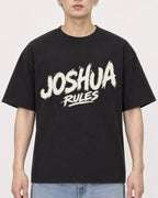 Mockup Boxy Heavyweight Tee Black male close-up 01