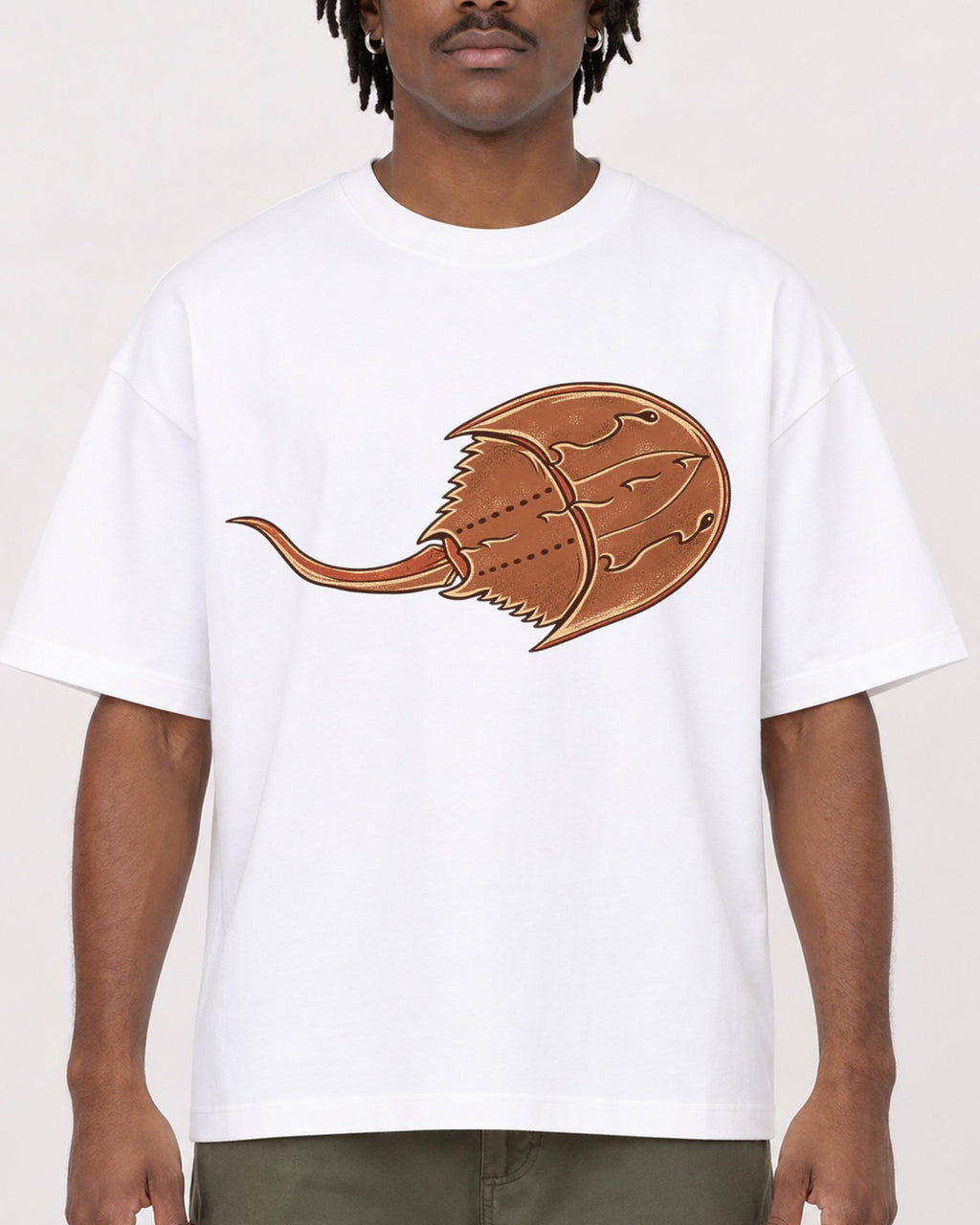 Mockup Boxy Heavyweight Tee White male close-up 04