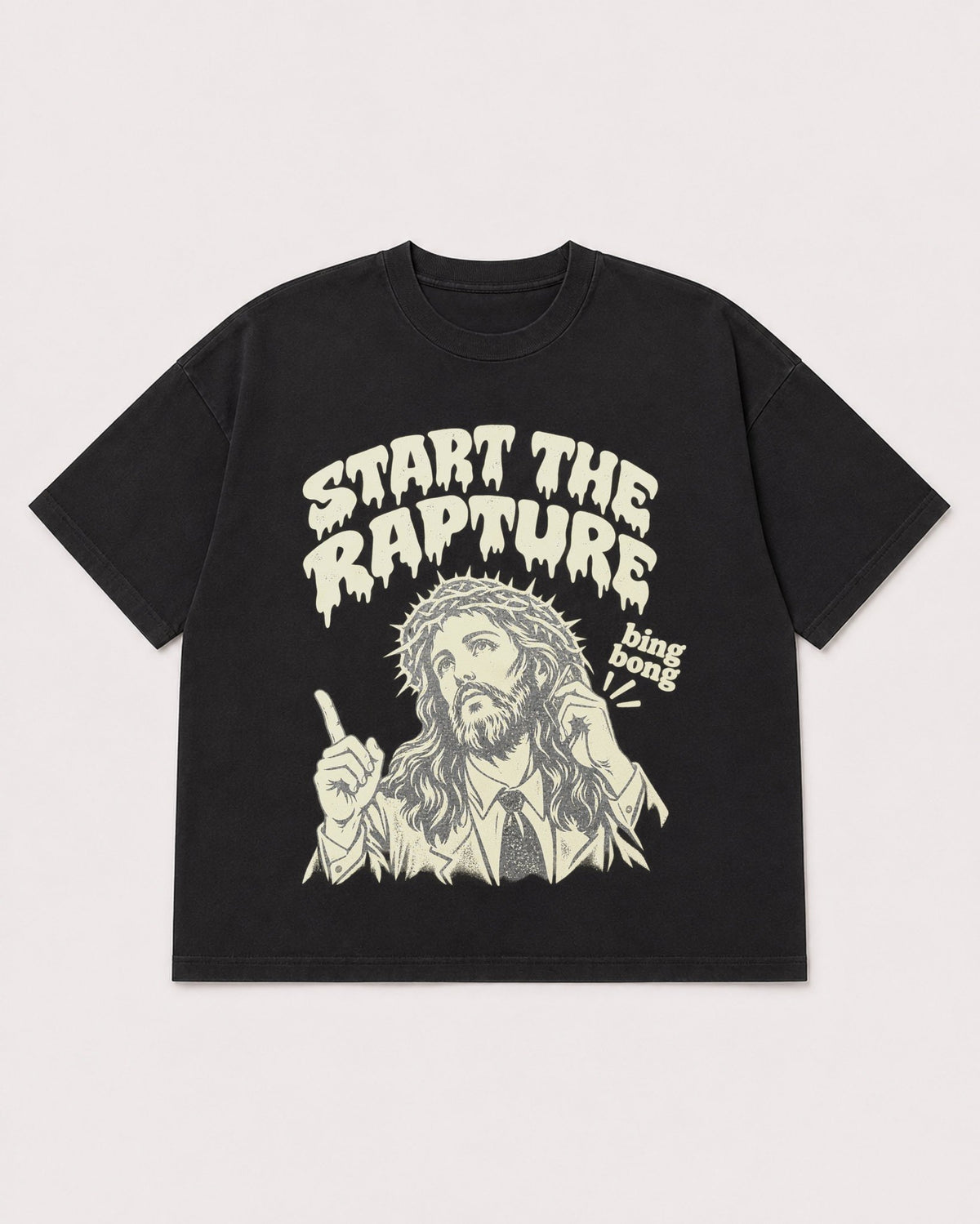 Mockup Boxy Heavyweight Tee Black product