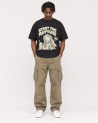 Mockup Boxy Heavyweight Tee Black male full-body 04