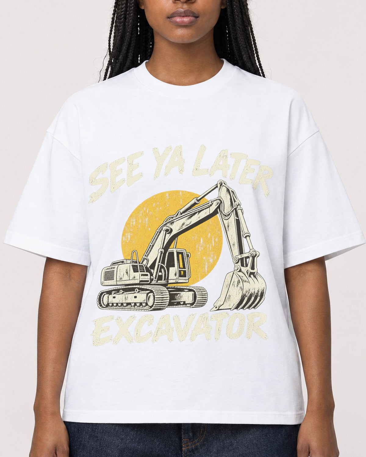 Mockup Boxy Heavyweight Tee White female close-up 04