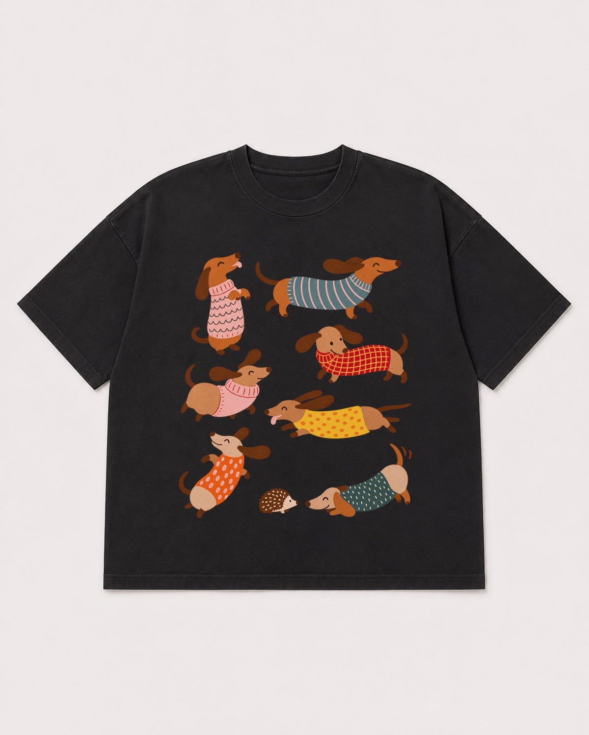 Mockup Boxy Heavyweight Tee Black product