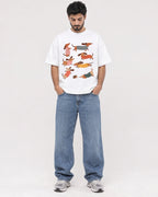 Mockup Boxy Heavyweight Tee White male full-body 07