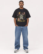 Mockup Boxy Heavyweight Tee Black male full-body 14