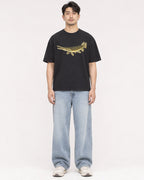 Mockup Boxy Heavyweight Tee Black male full-body 13