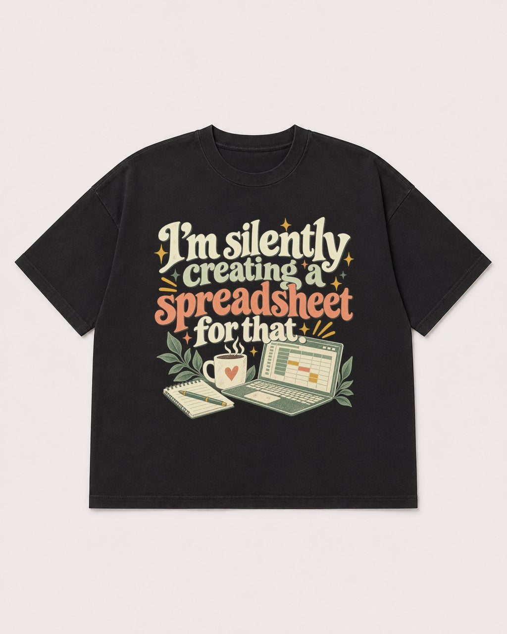 Mockup Boxy Heavyweight Tee Black product