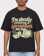 Mockup Boxy Heavyweight Tee Black male close-up 05